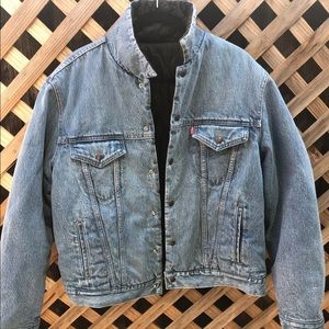Levis denim jacket and puffer jacket